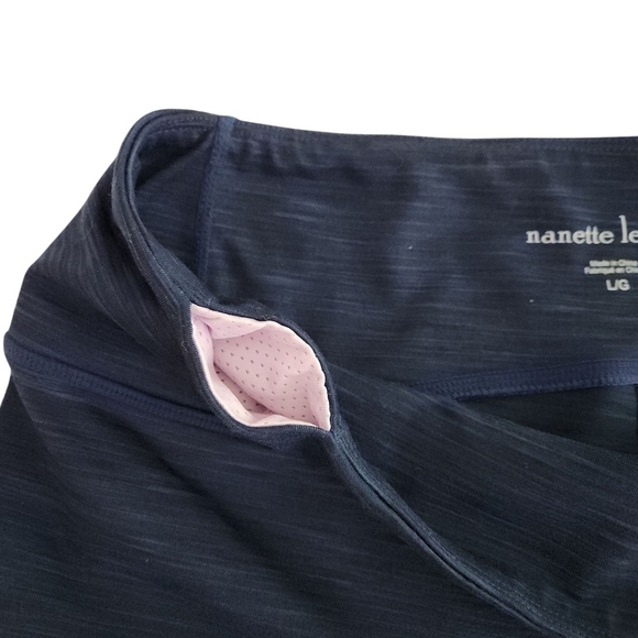 Nanette Lepore Navy Heathered Cropped Leggings – Size L – Excellent Condition - Picture 8 of 14